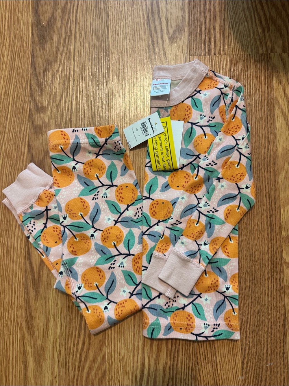 Hanna Andersson Children's Orange Print Pajama Set - Pink
